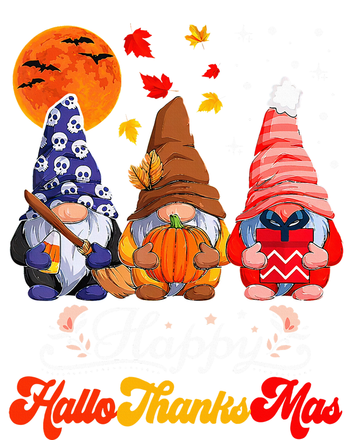 Happy Hallothanksmas Gnomes Halloween Thanksgiving Christmas Toddler Fine Jersey T-Shirt