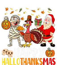 Happy Hallothanksmas Halloween Thanksgiving Christmas Day Grommeted Golf Towel