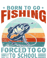 Born To Go Fishing Forced School Funny Yupoong Adult 5-Panel Trucker Hat