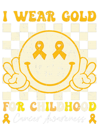 I Wear Gold For Childhood Cancer Awareness Smile Face Long Sleeve Shirt