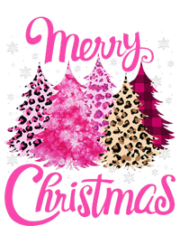 Merry Christmas Tree Pink Funny Xmas Leopard Matching Family Ladies Long Sleeve Shirt