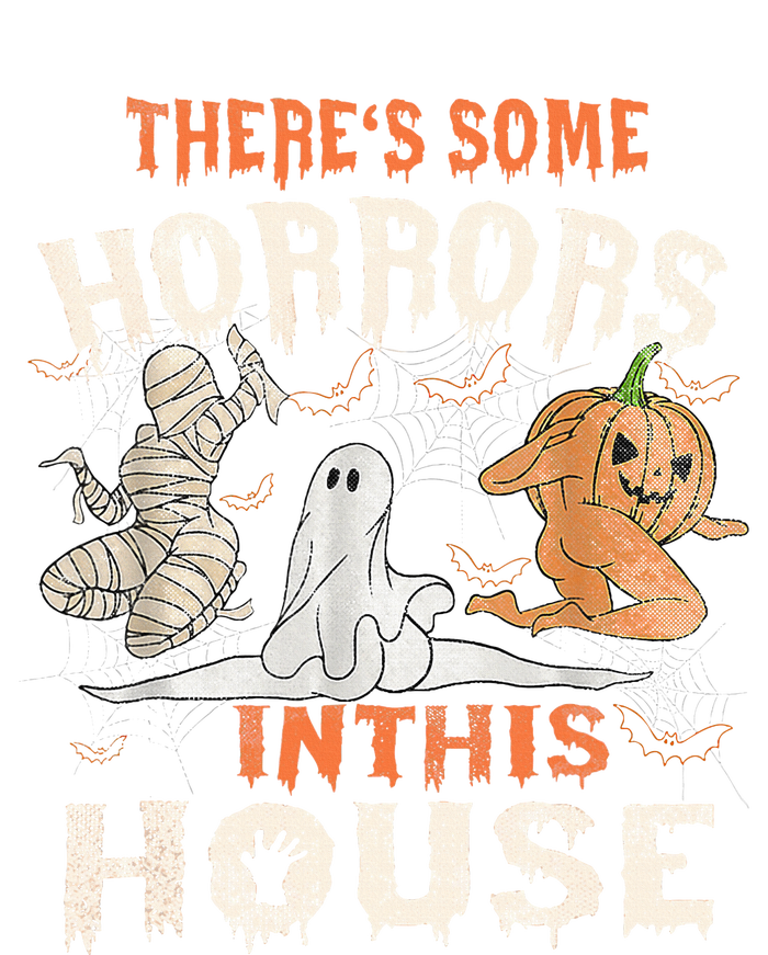 Theres Some Horrors In This House Halloween Pumpkin Ghost Women's Racerback Tank