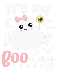 Funny Its My Boo Day Cute Halloween Birthday Ghost Pink Bow V-Neck T-Shirt