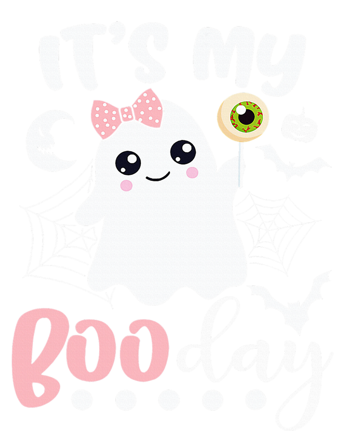 Funny Its My Boo Day Cute Halloween Birthday Ghost Pink Bow V-Neck T-Shirt