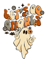 Retro Groovy Lets Go Ghouls Halloween Ghost Women's T-Shirt