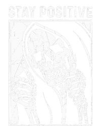 Funny Skull Stay Positive Skeleton Halloween Motivational T-Shirt