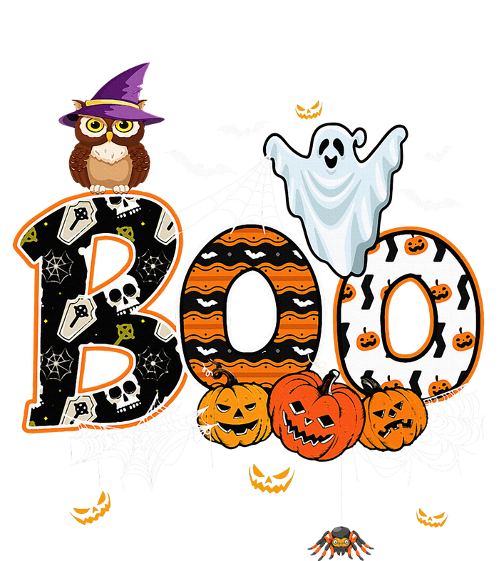 Boo Creepy Owl Pumpkin Ghost Funny Halloween Costume Canvas