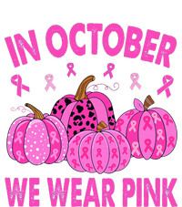 In October We Wear Pink Breast Cancer Halloween Pumpkin Dry Zone Grid Polo