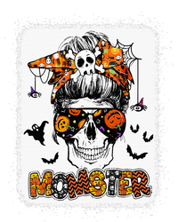 Momster Halloween Costume Skull Mom Messy Hair Bun Monster Baby Bodysuit