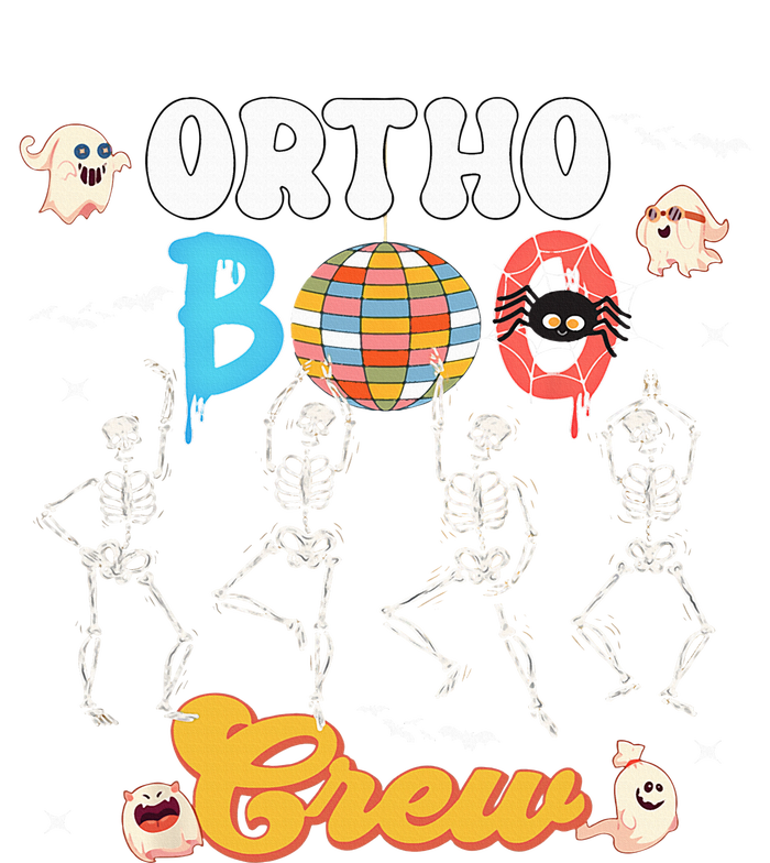 Ortho Orthopedic Halloween Boo Crew Funny Skeleton Dancing Ladies PosiCharge Competitor Racerback Tank