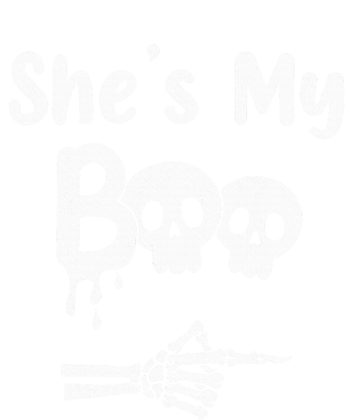 Matching Halloween Pajama Couples She’s My Boo Skull Face Women's Flannel Pajama Set