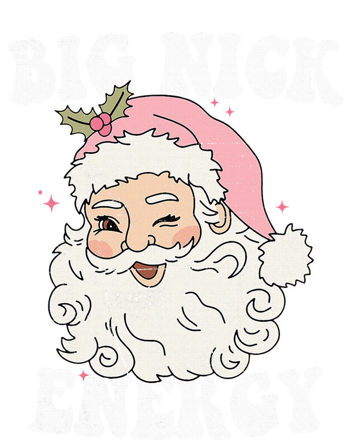 Big Nick Energy Funny Santa Xmas Retro Christmas T-Shirt