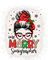 One Merry Sonographer Messy Bun Radiographer Christmas Toddler Sweatshirt