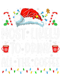 Most Likely To Drink All The Coffee Funny Family Christmas Sustainable Knit Beanie