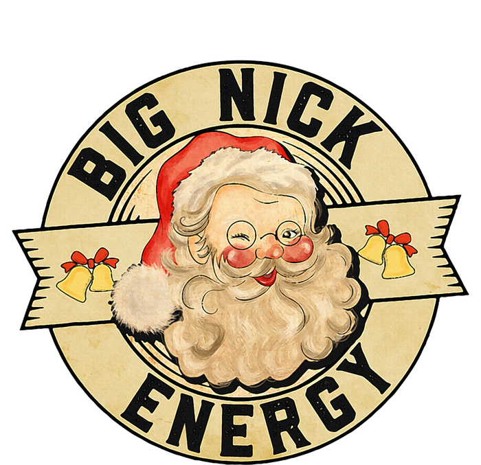 Big Nick Energy Funny Vintage Santa Claus Wink Christmas T-Shirt