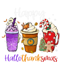 Happy Hallothanksmas Coffee Latte Halloween Thanksgiving Long Sleeve Pajama Set