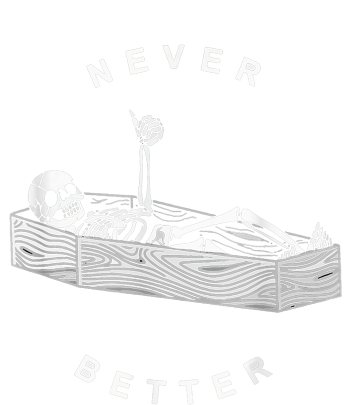 Never Better Skull Skeleton In The Coffin Halloween Valucap Bio-Washed Visor