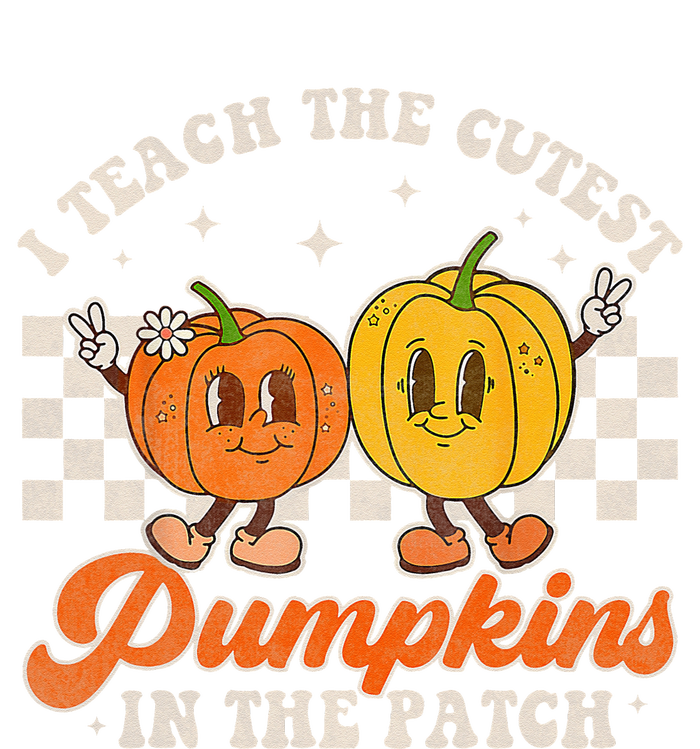 I Teach The Cutest Pumpkins In The Patch Retro Teacher Fall Women's Tri-Blend 3/4-Sleeve Raglan Shirt