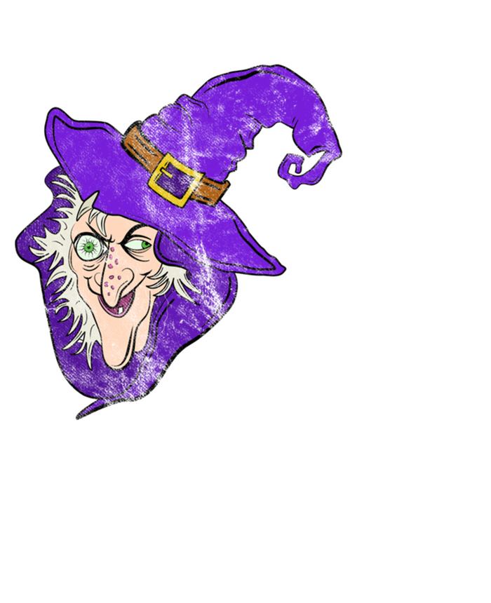 Resting Witch Face Washed Style I Funny Halloween Costume Gift Stripe Pom Pom Beanie