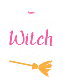 Resting Witch Face Halloween Broomstick Witch Hat Gift Tall Hoodie