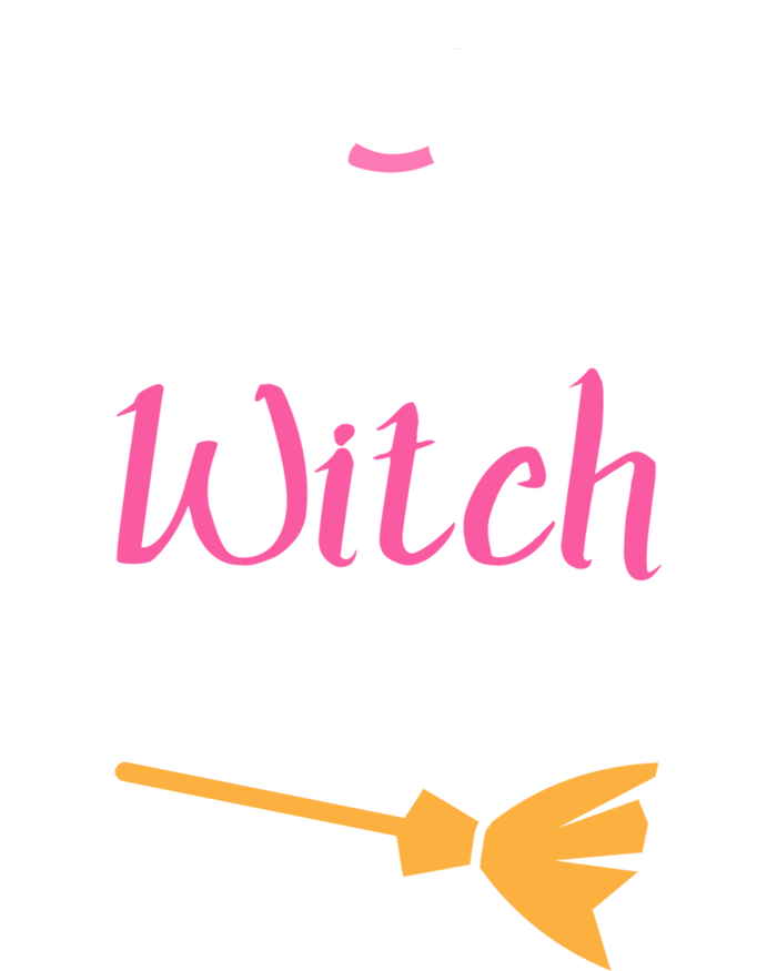 Resting Witch Face Halloween Broomstick Witch Hat Gift Tall Hoodie