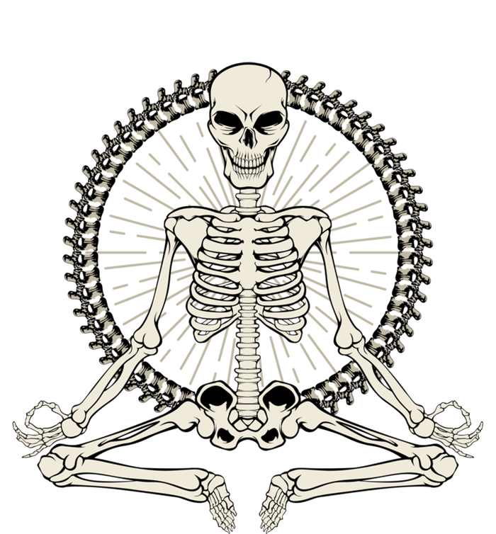 Skeleton Meditating Yoga Namaste 7 Chakras Spooky Halloween Cool Gift T-Shirt