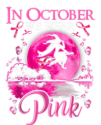 In October We Wear Pink Halloween Witch Breast Cancer Awareness Kids Sweatshirt