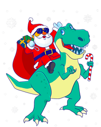 Santa Riding Dinosaur Christmas T Rex Rawr Boy Gift Coaster