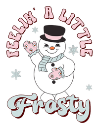 Feelin Little Frostys Snowman Groovy Retro Christmas Pajama Tank Top