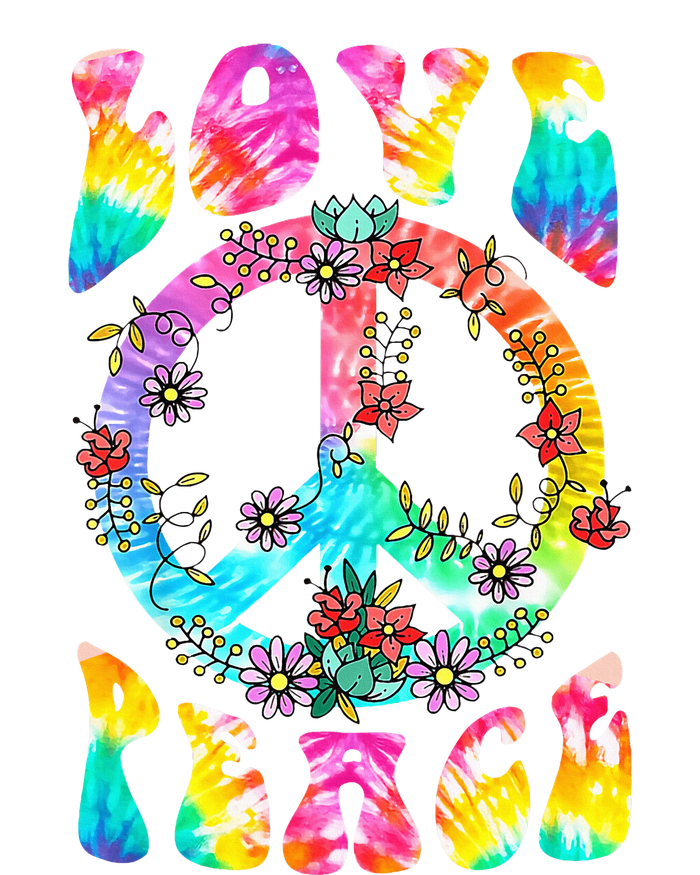 PEACE SIGN LOVE 60s 70s Tie Dye Hippie Costume T-Shirt