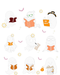 Ghosts Reading Books Teacher Halloween Librarian Boooks Tank Top