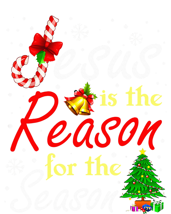 Jesus Is The Reason For The Season Funny Christmas Pajamas Ladies Long Sleeve Shirt