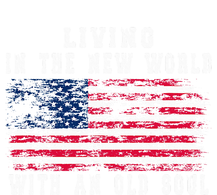 Living In The New World With An Old Soul America Flag Kids Hoodie