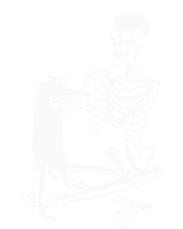 Skeleton Holding A Cat Lazy Halloween Costume Skull Baby Long Sleeve Bodysuit