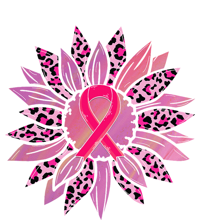 Sunflower Pink Ribbon Breast Cancer Awareness Warrior T-Shirt