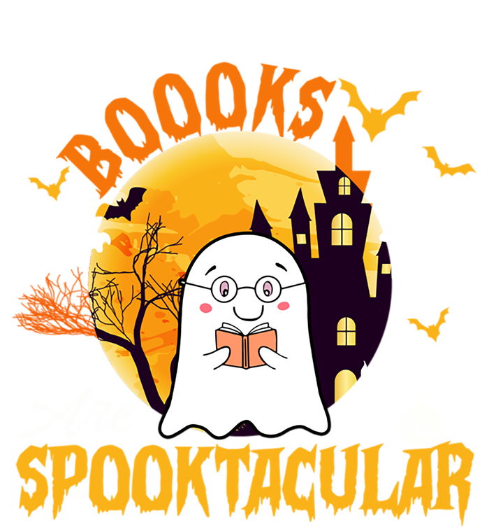 Boooks Are Spooktacular Cute Ghost Read Books Halloween Great Gift Women's T-Shirt