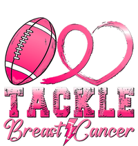 Tackle Breast Cancer Awareness Football Pink Ribbon Short Acrylic Beanie