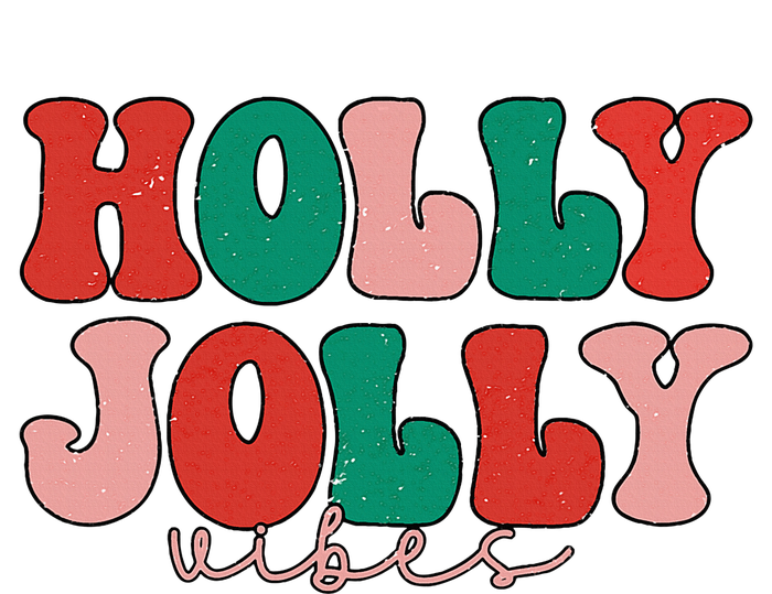 Holly Xmas Jolly Vibes Groovy Retro Hippie Christmas Pajamas Sustainable Knit Beanie