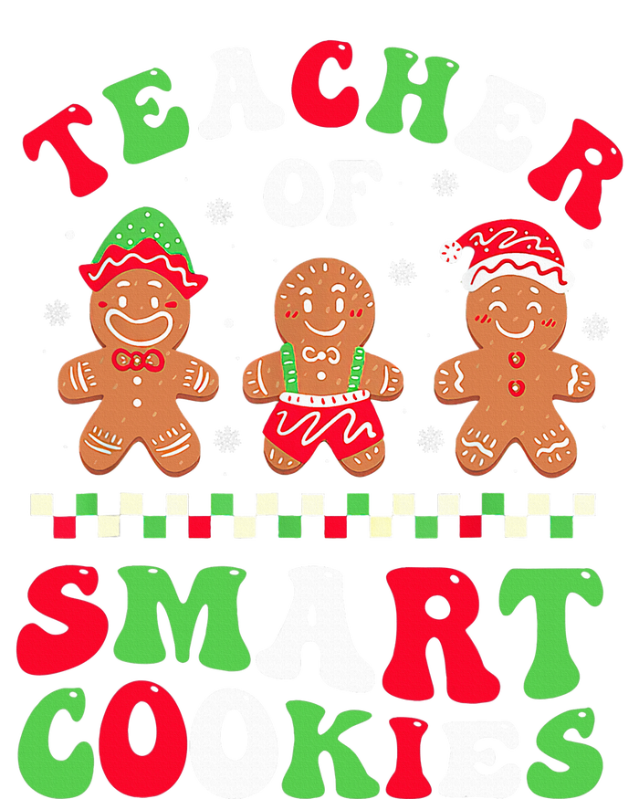 Christmas Teacher Of Smart Cookies Gingerbread Crew Groovy Ladies Long Sleeve Shirt