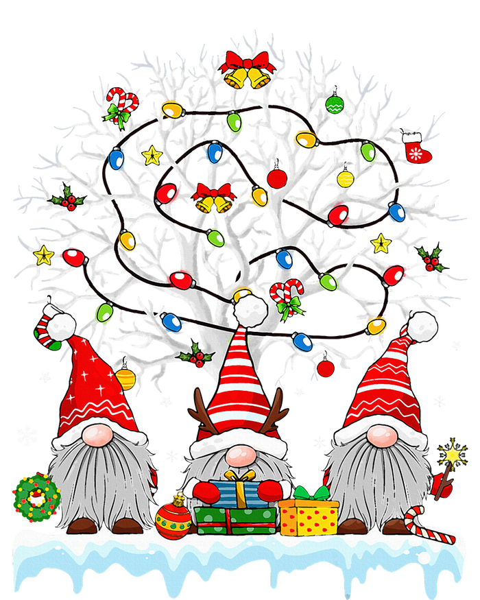 Cute Gnomes Merry Christmas Light Family Gnome Xmas Matching T-Shirt