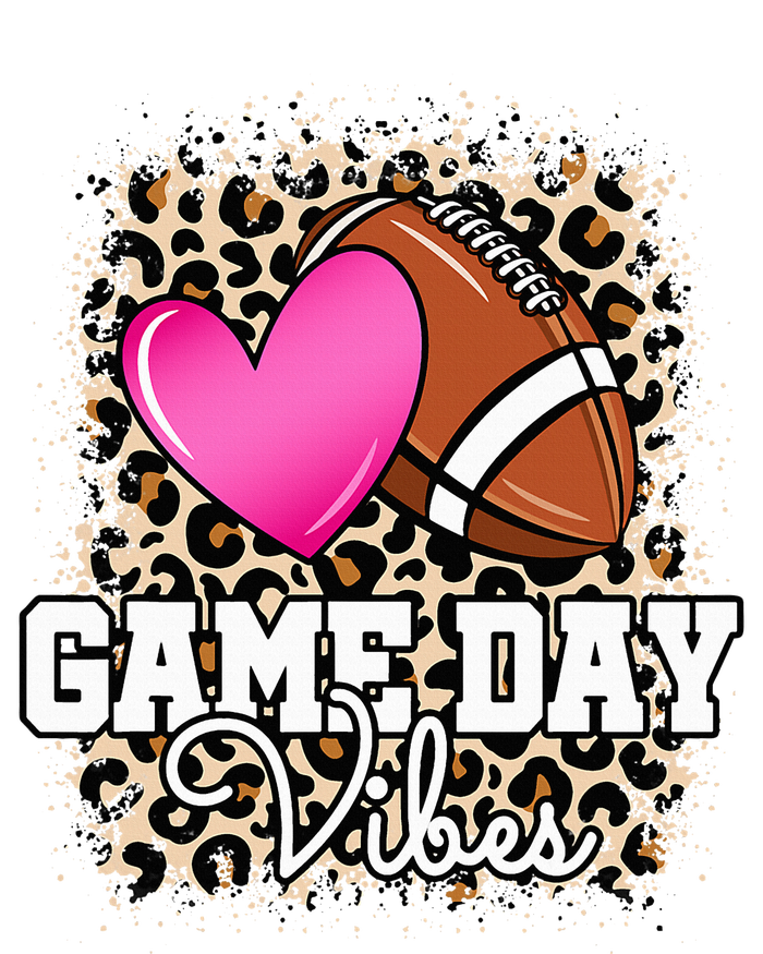 American Football Lover Game Day Leopard Cheetah Football Women's Pullover Hoodie