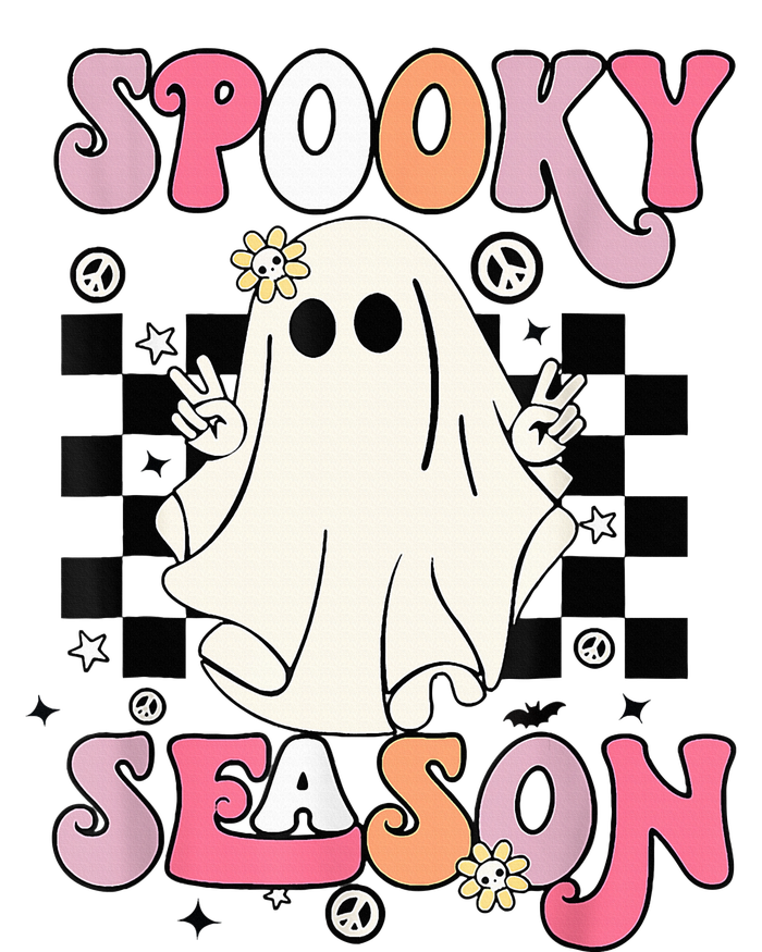 Retro Hippie Halloween Cute Ghost Spooky Season Funny Gifts Long Sleeve Shirt