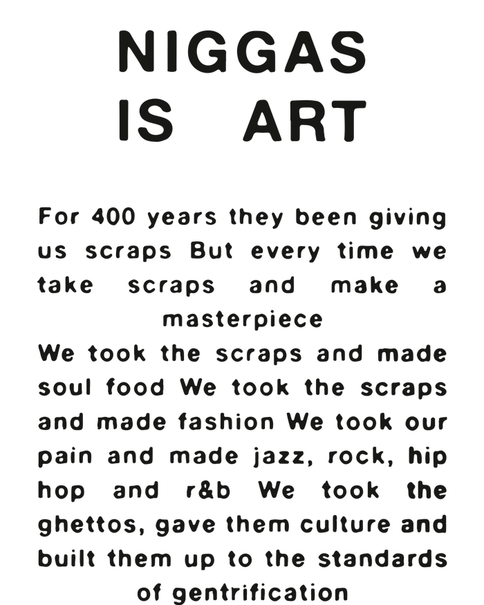 Niggas Is Art For 400 Years They Been Giving Us Scraps But Every Time T-Shirt