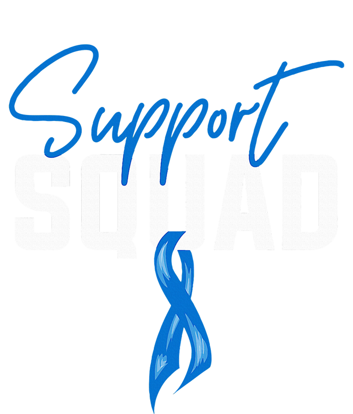 Colon Cancer Awareness Support Squad Blue Ribbon 7-Panel Snapback Hat