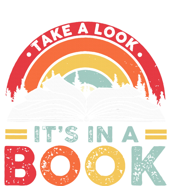 Take A Look Its In A Book Reading Vintage Retro Rainbow Bumper Sticker