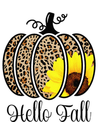 Hello Fall Sunflower Pumpkin Fall YAll Leopard Autumn T-Shirt