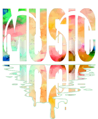 Music Mirrored Watercolor Logo Poster