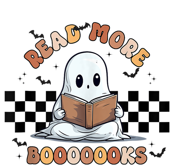 Cute Booooks Ghost Read More Books Funny Teacher Halloween Funny Gift Women's T-Shirt