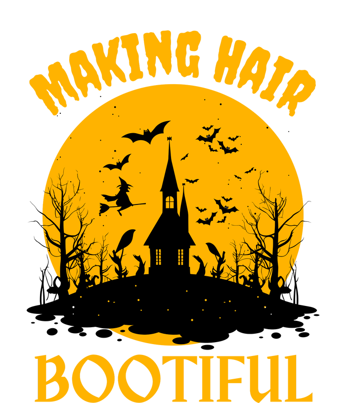 Making Hair Bootiful Funny Scary Ghost Hairdresser Halloween Platinum Collection Golf Towel