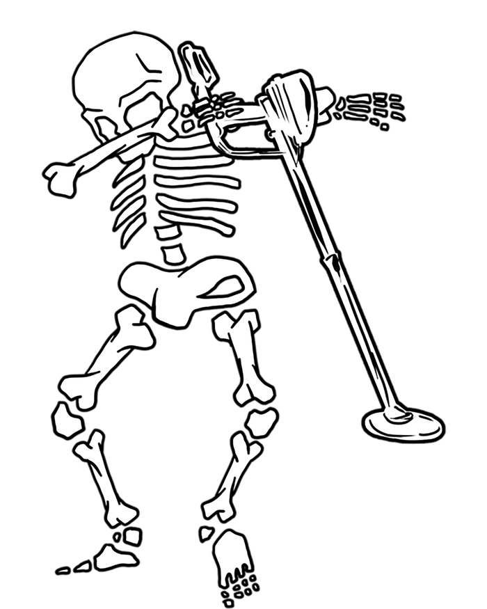 Dabbing Skeleton Metal Detector Halloween Funny Dab Humor Gift Button